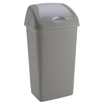 Odpadkový koš Heidrun - výklopný, šedý, 60 l