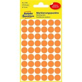 Kulaté etikety Avery, neon oranžové, d=12 mm,270ks