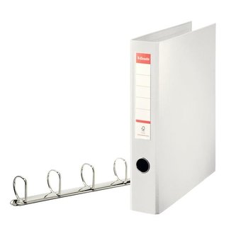 Kroužkový pořadač "Jumbo", Vivida bílá, 4 D kroužky, 60 mm, A4 maxi, PP, ESSELTE