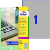 Vel.od.PE etik.Avery -stříbr.,210x297mm,20ks