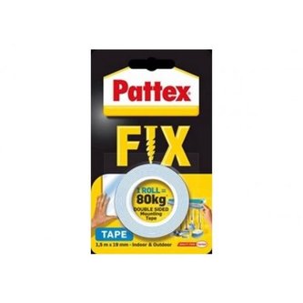 Samolepicí páska "Pattex Fix 80 kg", modrá, oboustranná, 19 mm x 1,5 m, HENKEL