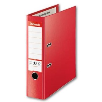 Pákový pořadač "Standard Plus", ochranné spodní kování, Vivida červená, 80 mm, A4, PP, ESSELTE