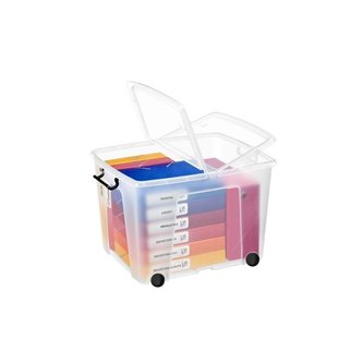 Plastová krabice Strata, 75 litrů s kolečky