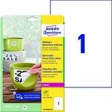 Odnímatelné vodovzdorné etikety bílé, 210x297 mm