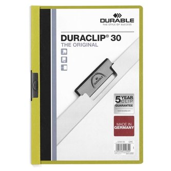 Zaklád.desky s klipem Duraclip A4 30 l.zelené