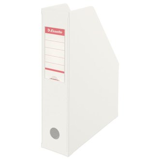 Stojan na časopisy, skládací, Vivida bílá, 70 mm, PVC/karton, ESSELTE