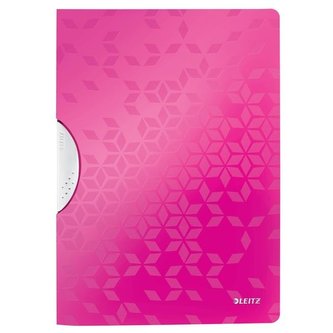 Desky s klipem "Wow ColorClip", metalická růžová, PP, A4, LEITZ