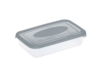 BOX NA POTRAVINY  POLAR OBDÉLNÍKOVÝ 450ML ŠEDÝ -PT 1670