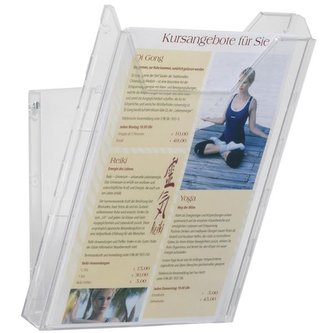 Držák na prospekty "Combiboxx", transparentní, stolní i na zeď, A4, DURABLE