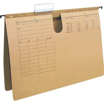 Závěsný rychlovazač Q-Connect - přír. hnědý, 25 ks