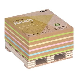 Sam. bloček Stick'n Kraft barevný,paletka,76x76mm