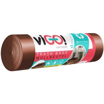 Pytle na třídění odpadu, 45 mi, 120 l, 8ks, hnědé