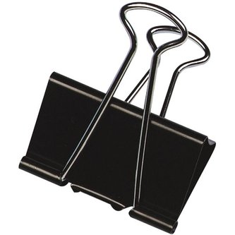 Kovové klipy Q-Connect, 42 mm,černé,10 ks