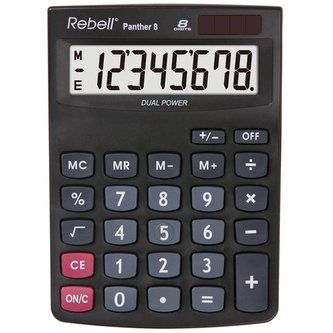 Stolní kalkulač.Rebell PANTHER 8 - 8-míst,černá