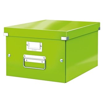 Krabice "Click&Store", zelená, lesklá, A4, LEITZ