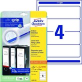 Etikety na pořadače, bílé, 192 x 61 mm, 120 ks