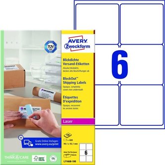 Etikety na balíky, 99,1 x 93,1 mm, 600 ks