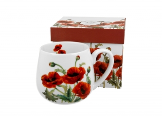 Porcelánový hrnek buclák Classic poppies 430 ml v dárkovém boxu