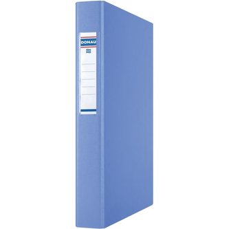 Pořadač dvoukroužkový, modrý, 40 mm, A4, PP/tvrdý karton, DONAU