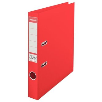 Pákový pořadač "Standard", ochranné spodní kování, Vivida červená, 50 mm, A4, PP, ESSELTE