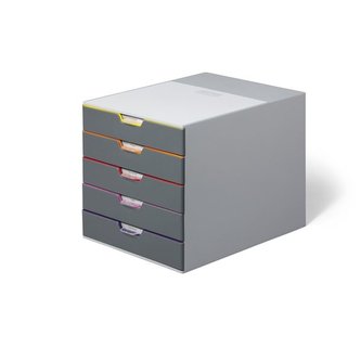 Zásuvkový box VARICOLOR® 5, 5 bar. zásuvek, šedý