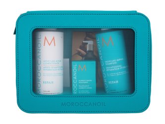 Moroccanoil Daily Rituals šampon Moisture Repair Shampoo 250 ml + kondicionér Moisture Repair Conditioner 250 ml + olej na vlasy Treatment 25 ml + tělové mléko Body Lotion 10 ml + kosmetická taštička