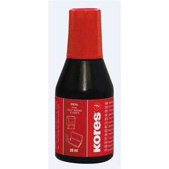 Razítková barva Kores, 28 ml, červená Razítková barva Kores, 28 ml, červená