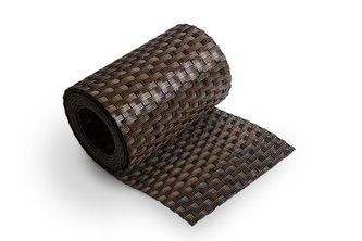 Ratanová krycí páska na plot OREBRO, mix hnědá, 19 cm x 255 cm BestHome