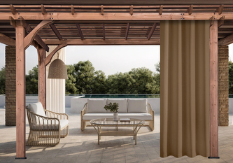 Venkovní zahradní závěs s tunýlkem JAMAICA cappuccino 155x200 cm, (cena za 1 kus) MyBestHome