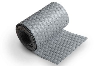 Ratanová krycí páska na plot OREBRO, světle šedá, 19 cm x 255 cm BestHome