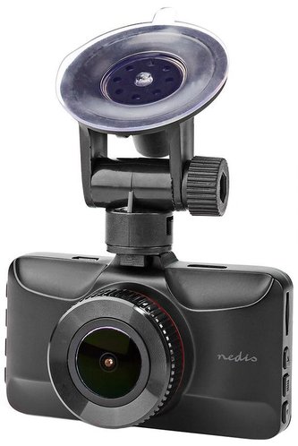 NEDIS kamera do auta/ LCD 3,0"/ 1080p/ 12Mpx/ parkovací senzor/ detekce pohybu/ noční vidění/ černo-červená