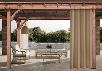 Venkovní zahradní závěs s tunýlkem JAMAICA béžová 155x220 cm, (cena za 1 kus) MyBestHome