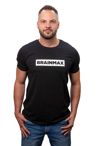 Tričko BrainMax s pruhem pánské - černé