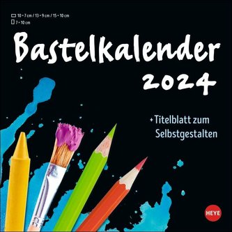 Bastelkalender schwarz klein 2024