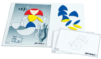 IOTOBO Barevná magnetická mozaika pro 4 děti