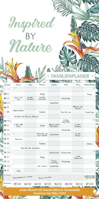 Mega Familienplaner Inspired by Nature 2024