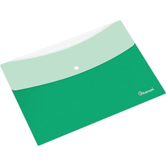 Teczka kopertowa PP A4 zielono-biała Teczka kopertowa PP A4 zielono-biała