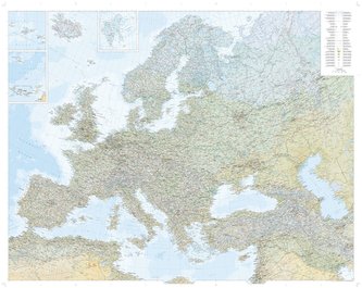Europa physikalisch Poster 1:4,5 Mio.