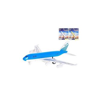 Letadlo 14cm kov zpětný chod 3barvy na kartě