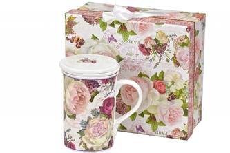 Porcelánový hrnek byliňák Paeonia 300 ml v dárkové krabičce