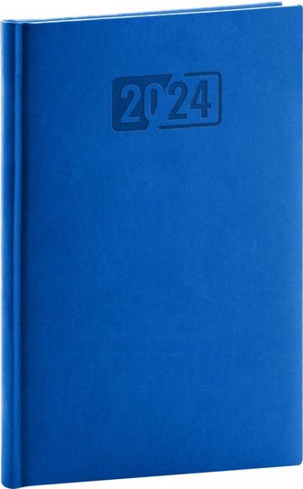 Týdenní diář Aprint 2024 modrý