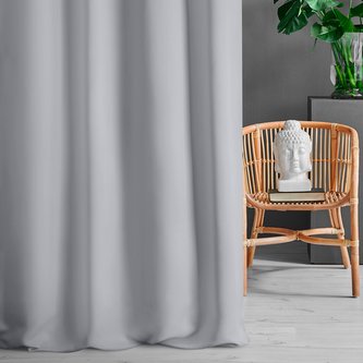 Dekorační krátký závěs s řasící páskou zatemňující PREMIUM BLACKOUT 09 140x160 cm světle šedá (cena za 1 kus) MyBestHome