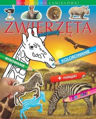Zwierzęta sawanny. Naklejkowe łamigłówki Zwierzęta sawanny. Naklejkowe łamigłówki