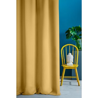 Dekorační závěs s řasící páskou zatemňující PREMIUM BLACKOUT 21 140x250 cm mustard/hořčicová (cena za 1 kus) MyBestHome