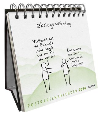 @kriegundfreitag Postkartenkalender 2024