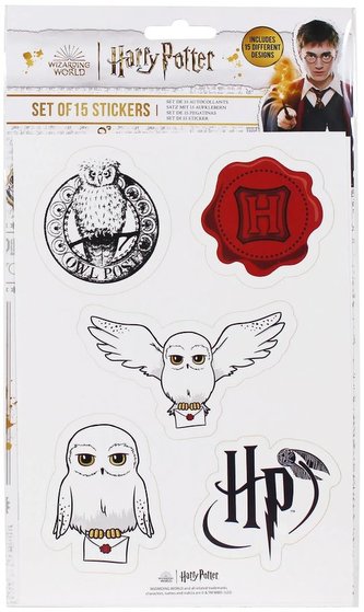 Set nálepek Harry Potter: Hedvika 15 kusů (26 x 15 cm)