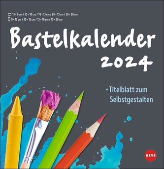 Bastelkalender anthrazit groß 2024