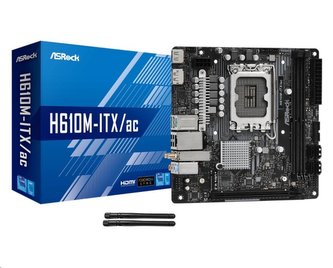ASRock MB Sc LGA1700 H610M-ITX/AC, Intel H610, 2xDDR4, 1xDP, 1xHDMI, WI-FI, mini-ITX