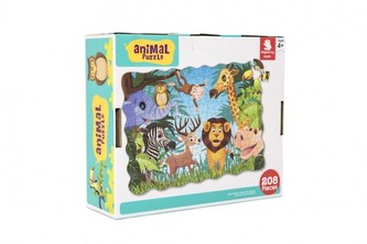 Puzzle safari ZOO 640x90cm 208ks v krabici 28x24x9cm