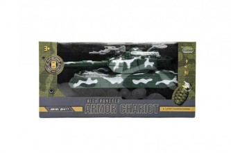 Tank narážecí plast 26cm na baterie se světlem se zvukem 2 barvy v krabici 31x16x14cm